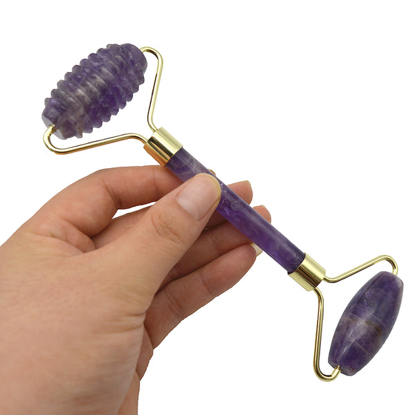 Crystal Anti Aging Massage Stone Custom Amethyst Jade Roller