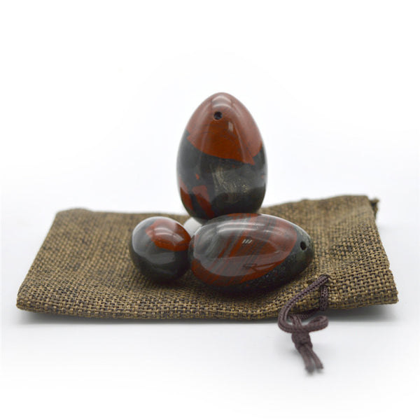 Natural Bloodstone Yoni Massage Eggs Three-piece Suit For Women Kegel Exercise