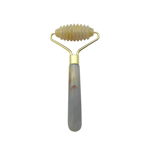 Grey Agate Single Head Spiked Facial Massage Jade Roller