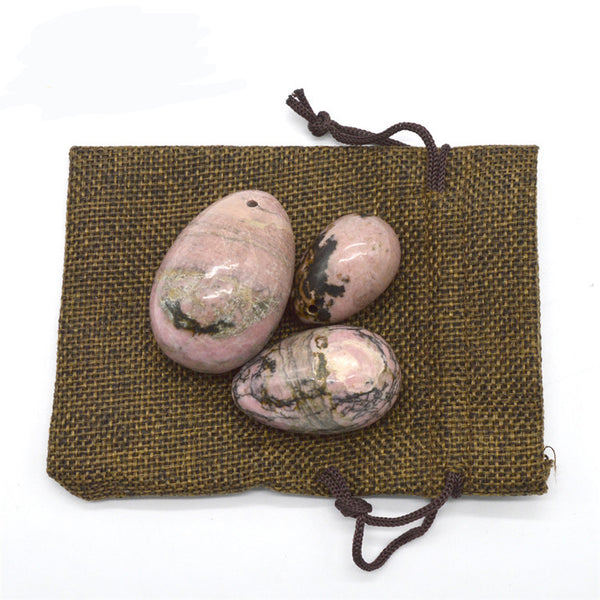 Rhodonite Stone Jade Yoni Massage Eggs Suit For Women Kegel Exercise