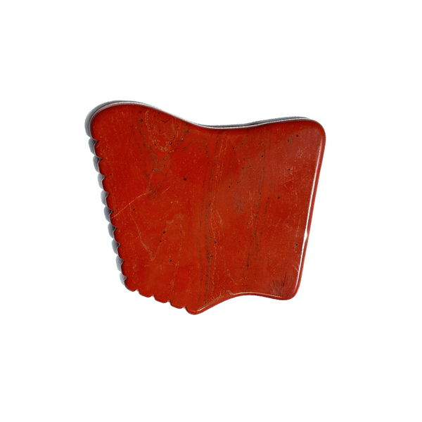 Hot Selling Natural Red Jasper Gua Sha Scraping Face Body Massage Tool Red Stone Guasha Stone