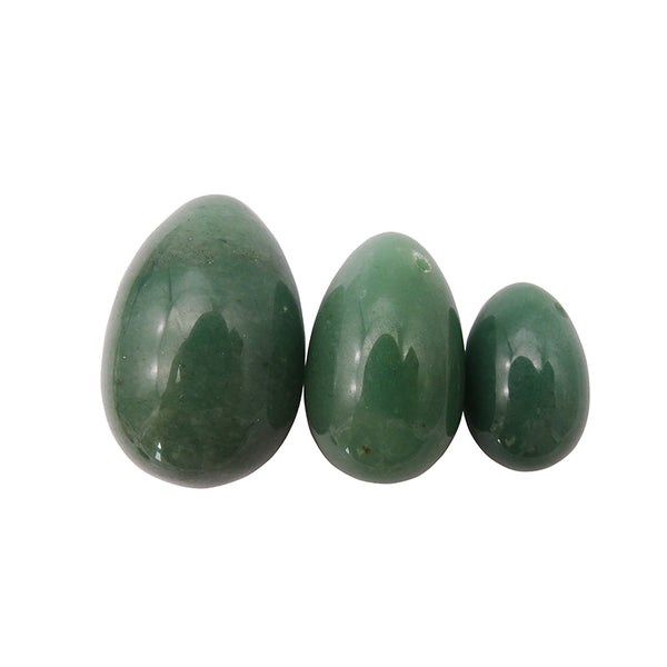 Natural Green Aventurine Jade Stone Women Vagina Yoni Eggs Set